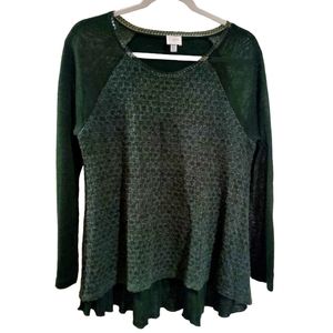Cupio sweater sequin size trim neckline  med